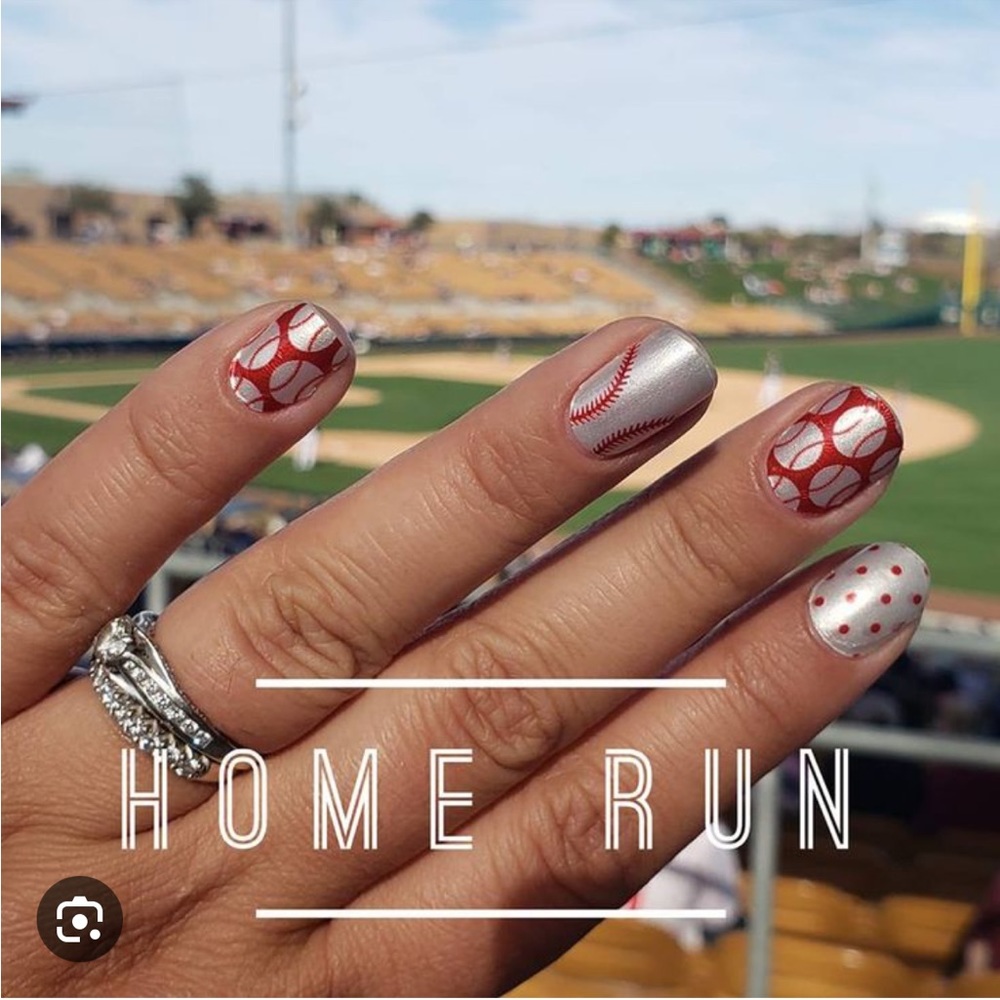 *Rare VHTF* Color Street: Home Run | Baseball Sports Spring White Red Athletic